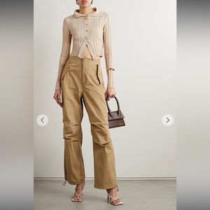 NWOT Jacquemus Bando cropped button-embellished ribbed-knit cardigan Size S